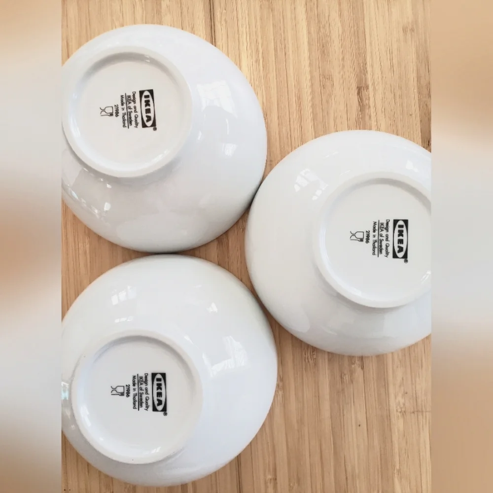 IKEA White Ceramic Bowls Set